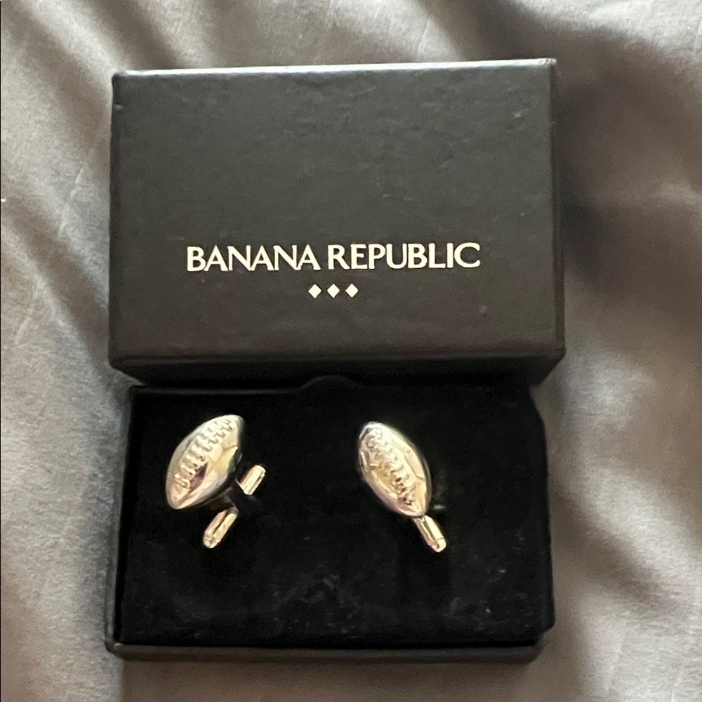 New Banana Republic American football Metallic Cufflinks